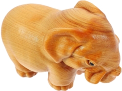 Adorno de elefante de madera tallada, diseño práctico y creativo, decoración delicada, precioso mueble de oficina GOKOCO