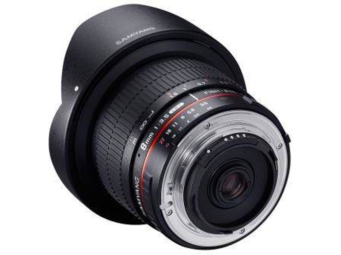 Objetivo SAMYANG 8mm F3.5 ojo de ojo de pez Umc E (Encaje: Sony E - Apertura: f/2.8 - f/22)