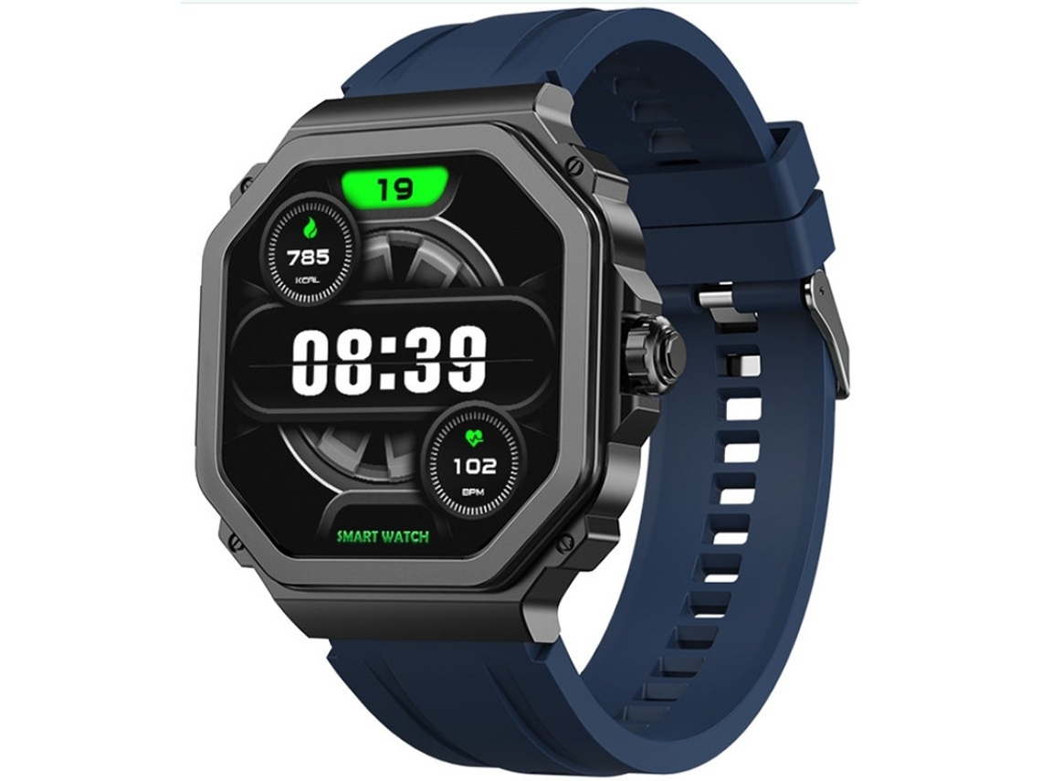 Reloj inteligente Bestvite AMOLED de 1,43'' con Bluetooth, monitor de frecuencia cardíaca, oxígeno en sangre, notificaciones push, modo multideporte, azul