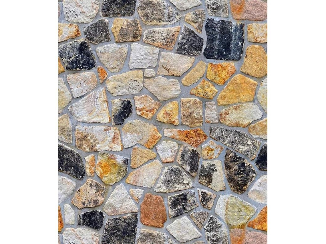 Papel Pintado De Piedra Autoadhesivo Impermeable 45x1000 Cm Para Cocina Chimenea Paredes Mesadas