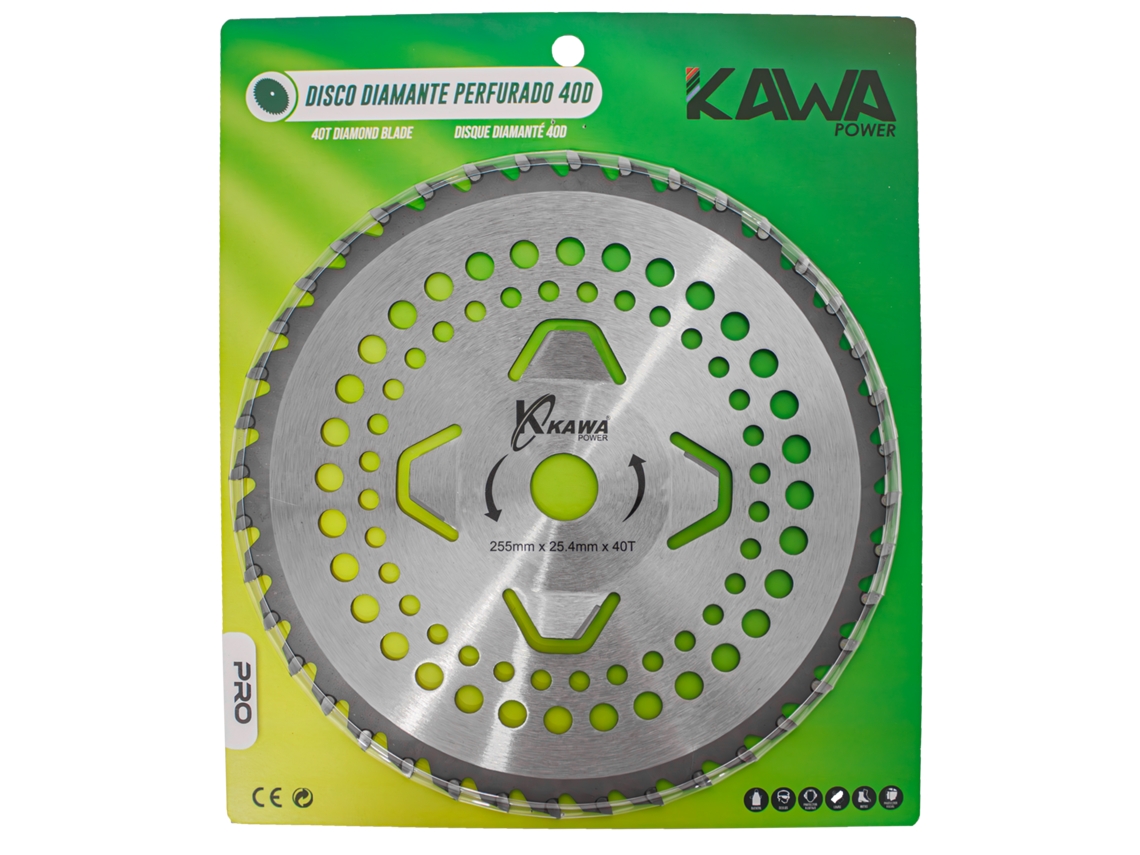 Kawapower Disco De Desbrozadora Diamantado Perforado De 40 Dientes