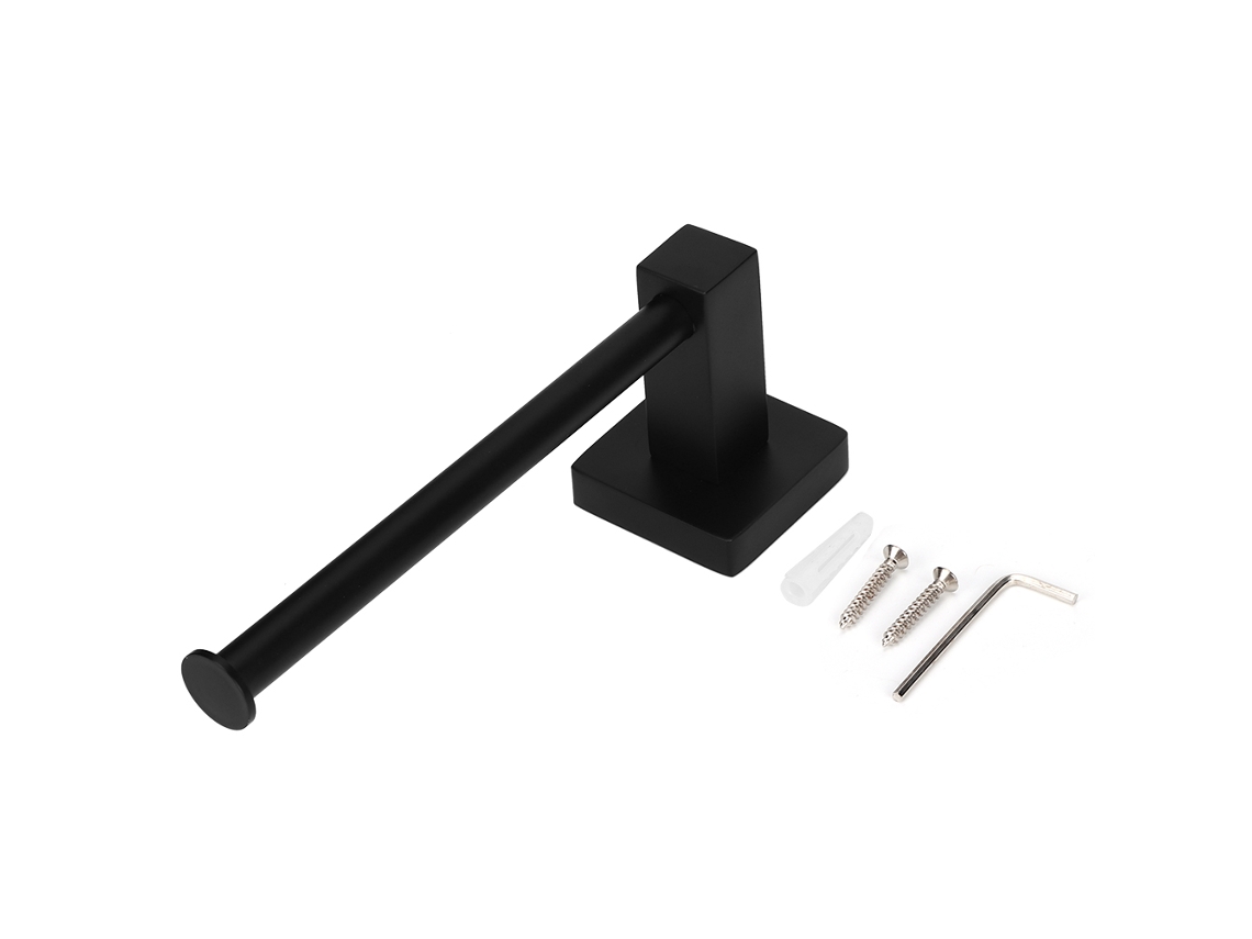 Dispensador De Toallas De Papel Para Baño, Montado En La Pared, Color Negro, Acero Inoxidable, Fácil Instalación.