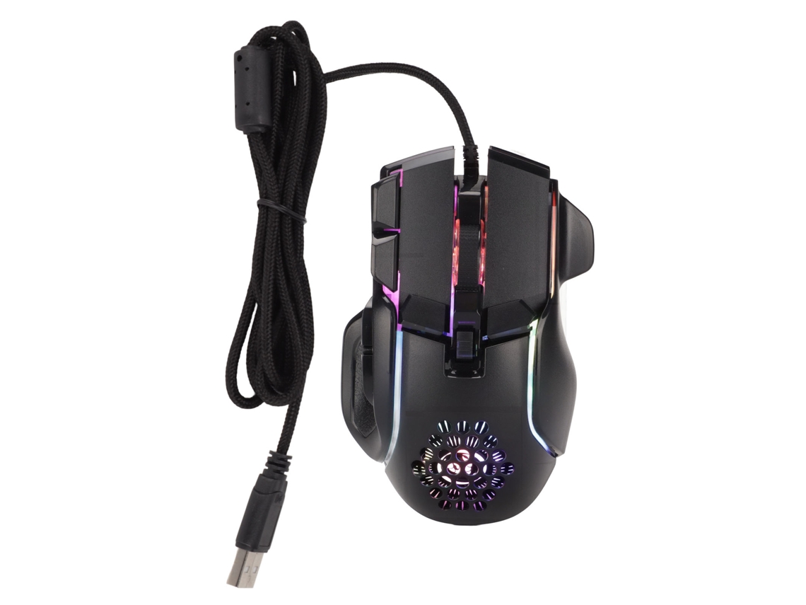 Rato Mecânico Com Fio 13 Efeitos Rgb 6 Níveis Dpi Até 12800dpi Ergonômico Para Jogos Win