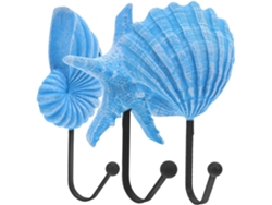 Juego de 3 ganchos decorativos de resina para pared estilo yate mediterráneo, ideales para