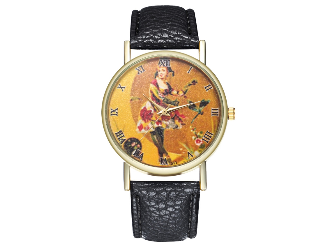Reloj Analógico De Cuarzo Con Correa Pu Unisex Zhoulianfa Estilo Moderno (negro)