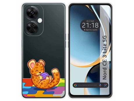 Funda Silicona Transparente para Oneplus Nord CE 3 Lite 5G diseño Leopardo Dibujos