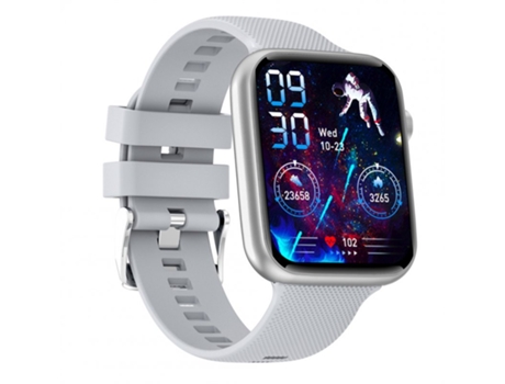 Smartwatch Ht15 Pantalla táctil Bluetooth Llamada Monitor de ritmo cardíaco Fitness Plata Impermeable