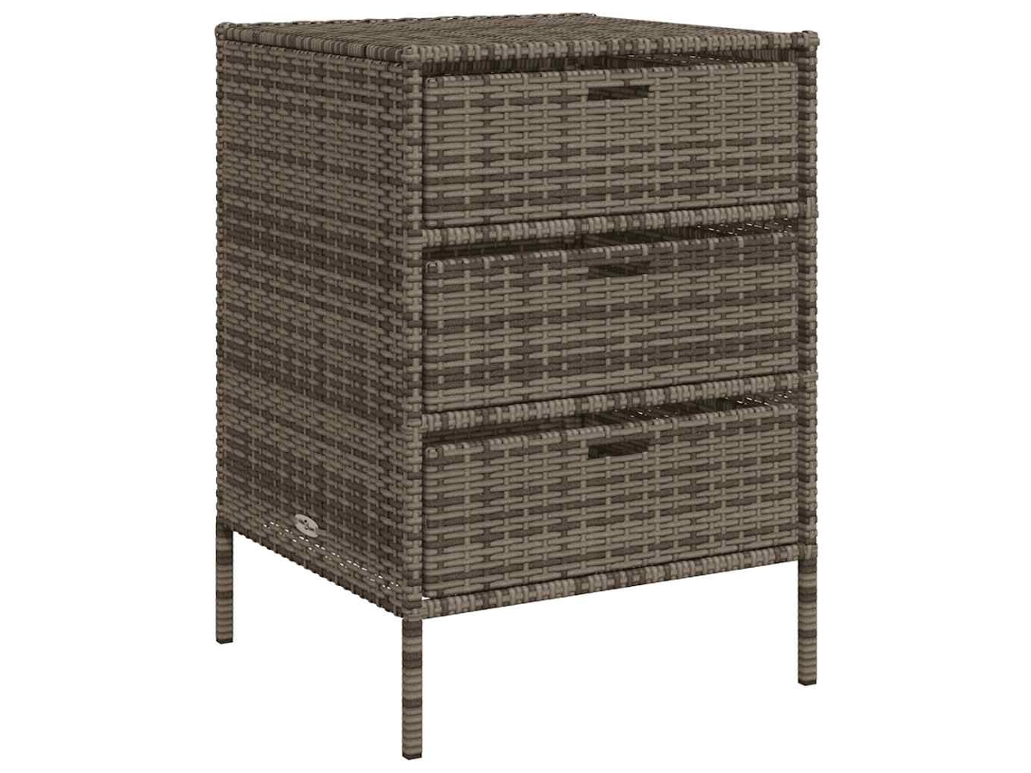 Mueble de jardín 55x59x80 cm Mimbre Patas Grises MAISON EXCLUSIVE