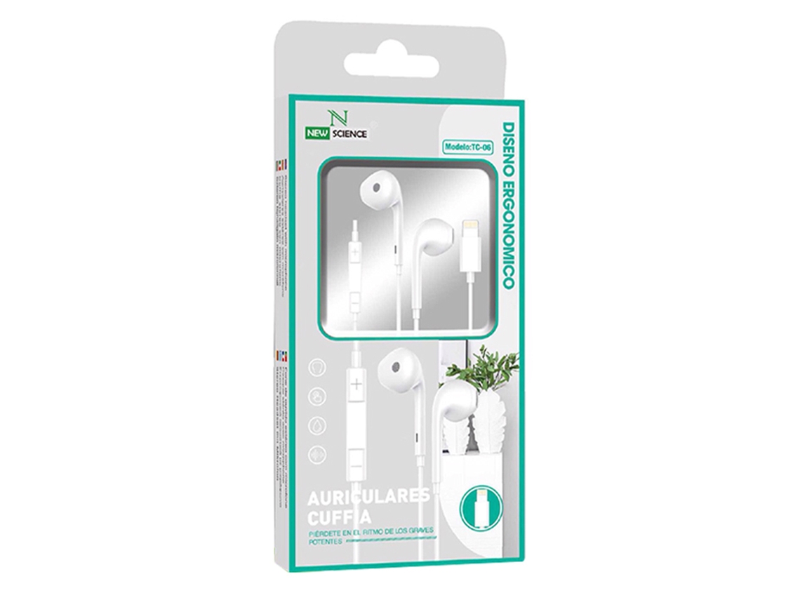 Auriculares Con Cable New Science L-8 (Blanco)