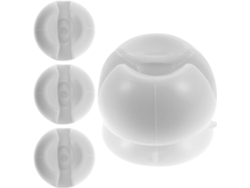 Soporte para cepillos de dientes Yarnow, instalación sin taladro con ventosa, plástico blanco, kit de 4 piezas para decoración.