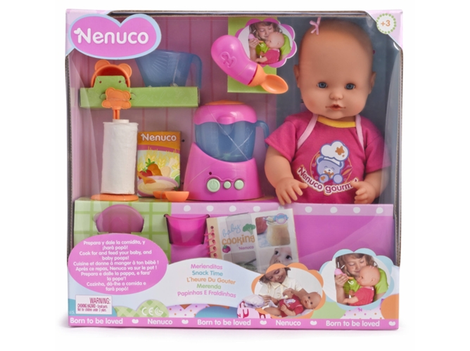 Juego De Accesorios nenuco comida bebe y pañal merienditas muñeco