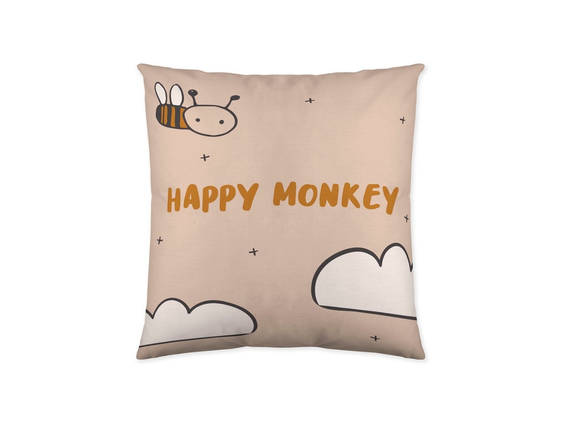 Almohada Decorativa POPCORN Scarf Monkey (Algodón - 60 x 60 cm)