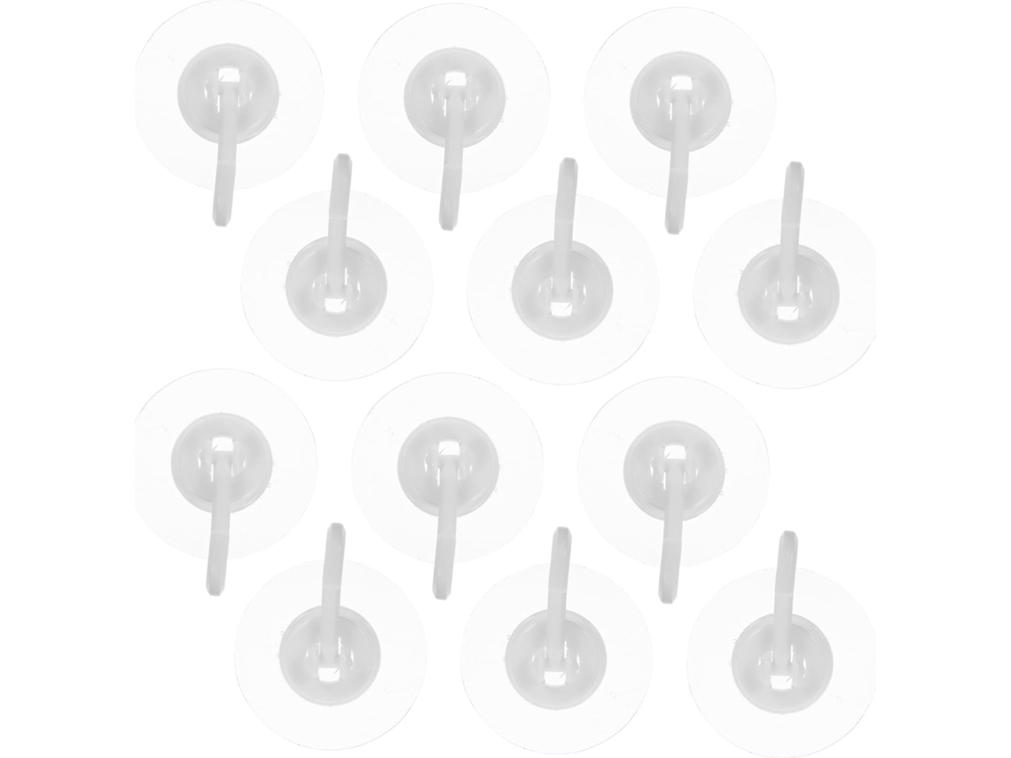 Juego de 30 ganchos giratorios adhesivos resistentes para colgar del techo del baño SFUSHOS