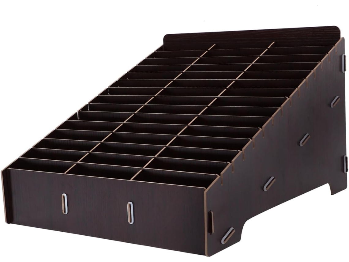 Soporte de madera para teléfono móvil, ideal para guardar objetos en el aula. SFUSHOS