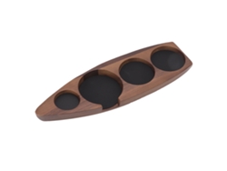 Soporte para prensador de café de madera de nogal para 51 mm/2,0 pulgadas y 53 mm/2,1 pulgadas