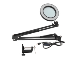 2026-lupa 10x Con Luz Lámpara De Escritorio Con Pinza Modos De Color 3 Dimmer Led Regulable Negro