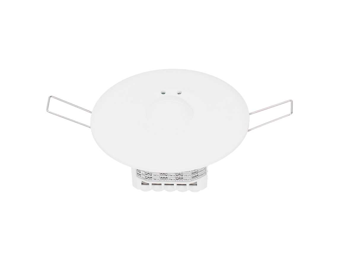 Sensor De Microondas Con Detección De Movimiento De 360 Grados Para Montaje En Techo, Entrada Empotrada De 110-240 V.
