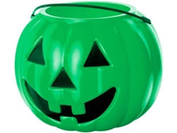 Cesta DISFRAZZES Cubo De Calabaza Para Caramelos Verde (19 x 23 x 23 cm)
