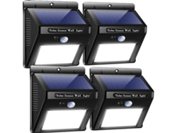 Luces Solares Para Exteriores Con Sensor Movimiento - 3 Modos, Para Jardín, Camino, Valla, Puerta Y Garaje (blanco - Paquete De 4)