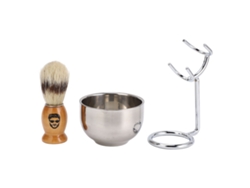 Set De Brocha De Afeitado 3 En 1 Para Hombres Con Soporte Y Taza De Jabón