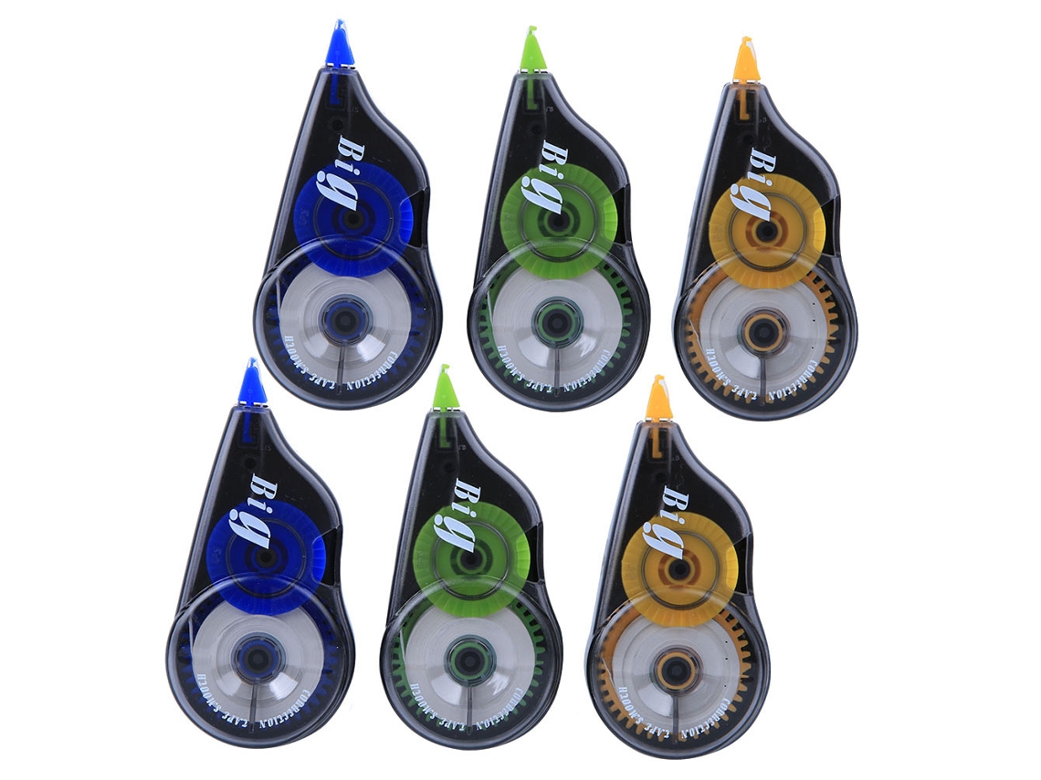 Estuche Para Lápices De Gran Capacidad Con 6 Cintas Correctoras De Resina De 12 Metros Para Material Escolar.