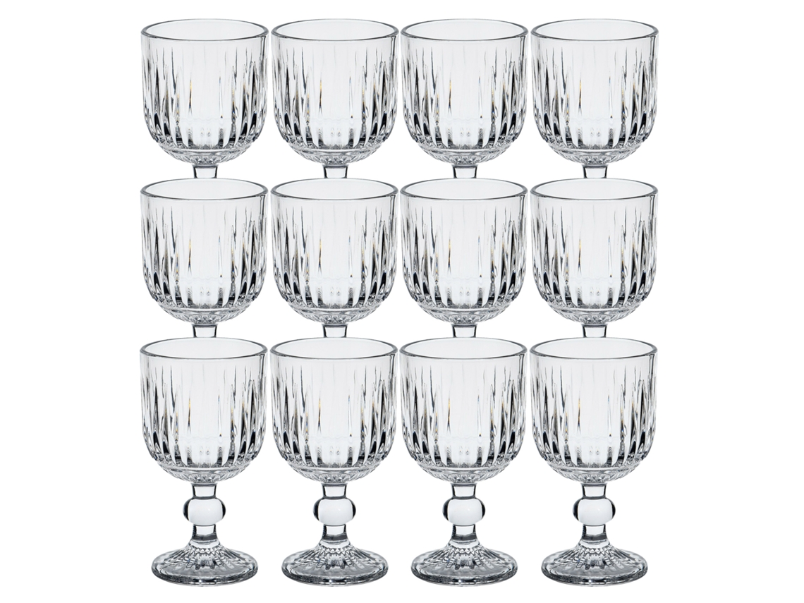 Juego de 12 Vasos de Cristal Transparente San Ignacio 300ml
