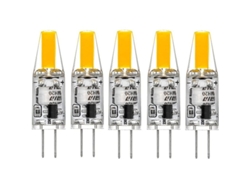 Bombilla Led G4 De 220 V, 3 W, 2700 K, Luz Blanca Cálida, 160 Lúmenes, Sustituye A Una Bombilla Halógena De 30 W, Paquete De 5 Unidades.