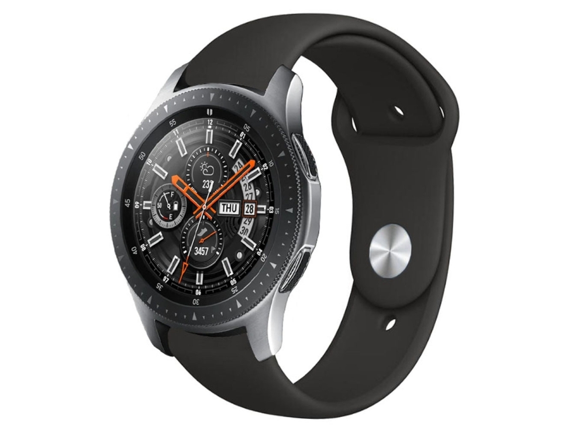 Bracelete Para Samsung Galaxy Watch Active 2 (22mm) - Silicone Monocromático - Preto