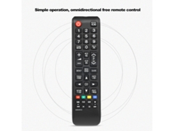 Mando A Distancia Inalámbrico Universal Para Samsung Hdtv Led Smart Tv (reemplazo Aa59-00741a, Color Negro)