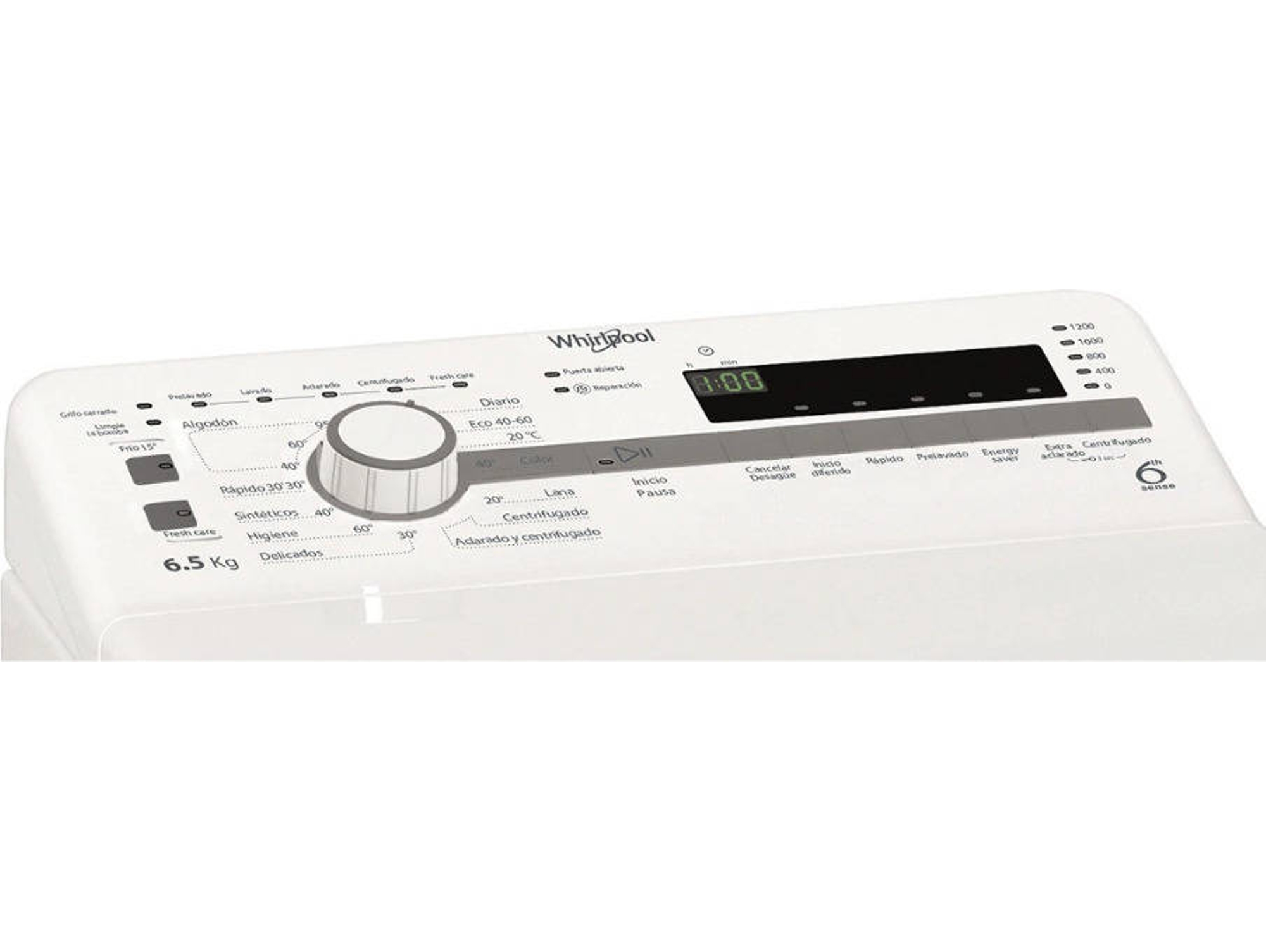 Lavadora WHIRLPOOL TDLR 65230SS SP/N (6.5 kg - 1200 rpm - Blanco)