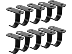 Juego De 10 Ganchos De Acero Inoxidable De Alta Resistencia Para Armarios, Con Tornillos,