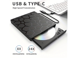 Grabadora Dvd Externa Usb 3.0 7 En 1, Unidad Óptica Portátil Multifunción