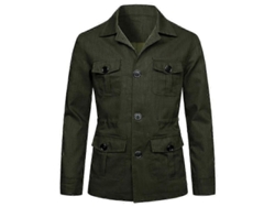 Chaqueta Safari De Lino Informal De Estilo Retro Para Hombre, Ideal Para Otoño/primavera.