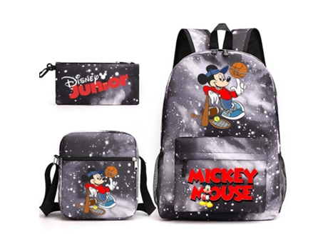 KOHREE Conjunto de tres piezas de mochila escolar para estudiantes de Mickey Mouse
