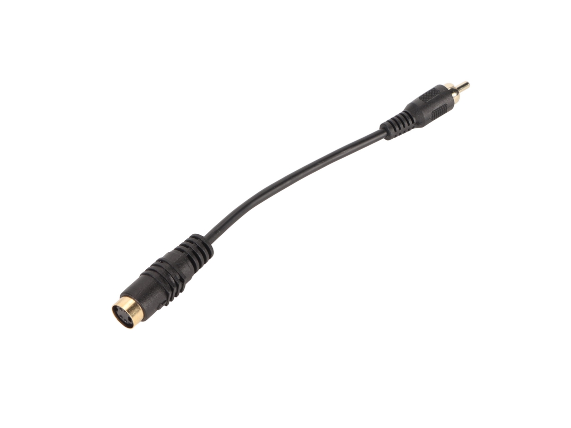 Adaptador Mini Din De 4 Pines Hembra A Rca Macho Plug And Play S-video Para Dvd, Pc Y Tv