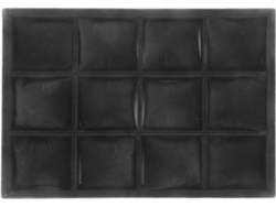 Soporte Expositor Pulseras Terciopelo Negro 12 Compartimentos Cojines Organización Elegante Segura Escritorio