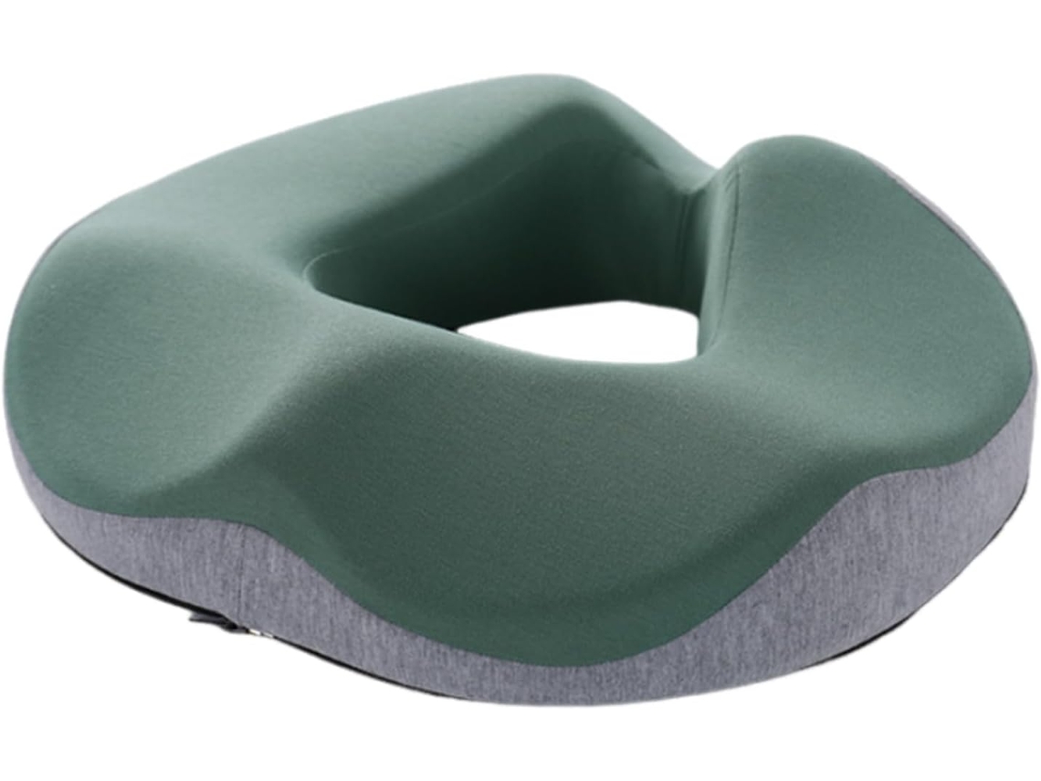 Cojín Ortopédico De Espuma Viscoelástica Para Silla De Oficina, Para Aliviar La Ciática (verde Y Gris) Digitallab