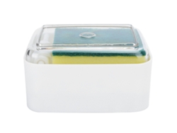Dispensador Automático De Jabón Con Soporte Para Esponja Para Fregadero De Cocina, Blanco, 250 Ml, Abs+ps