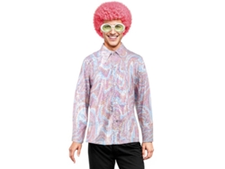 Camisa Disco Bling Psicodélico rosa para hombre