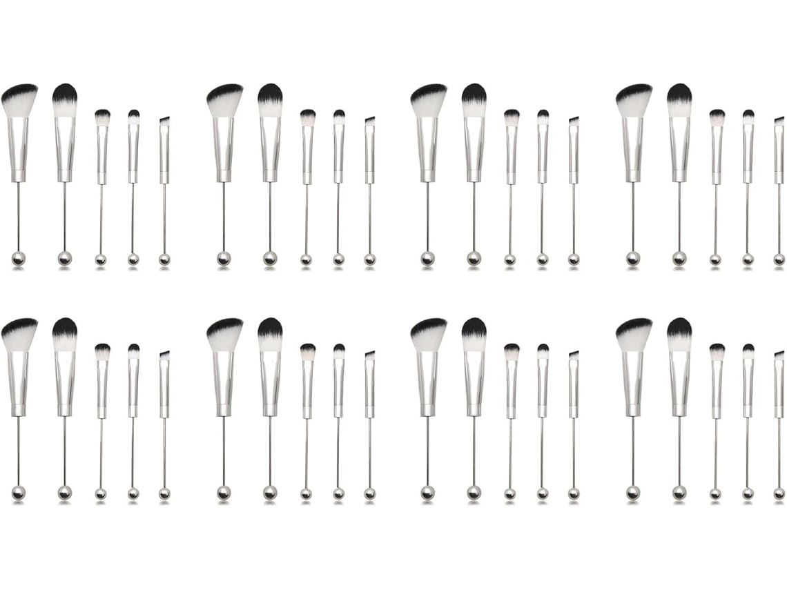 Kit De Maquillaje Diy Con 8 Brochas De Silicona Con Cuentas Para Manualidades.