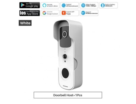 Timbre de video inteligente Tuya Wifi 1080p Inicio Inalámbrico Videoportero de dos vías Timbre de puerta Pir Detección de movimiento Cámara ip Blan...