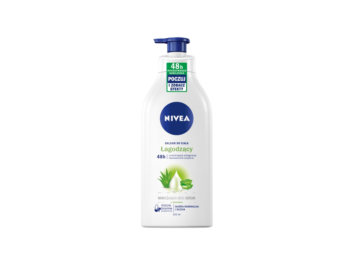 Suero corporal hidratante suavizante Nivea con dosificador, 625 ml