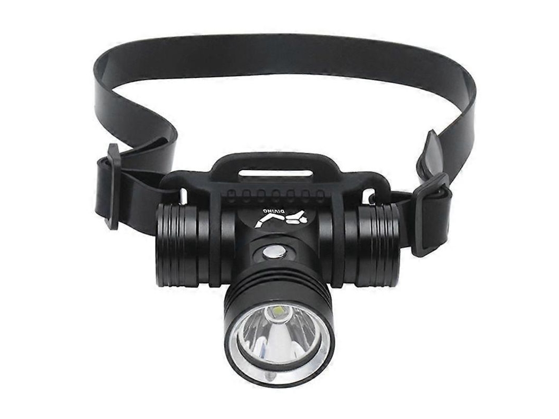 Linterna Frontal Subacuática Recargable 80000 Lumens Led Impermeable 60m Para Buceo Natación Camping