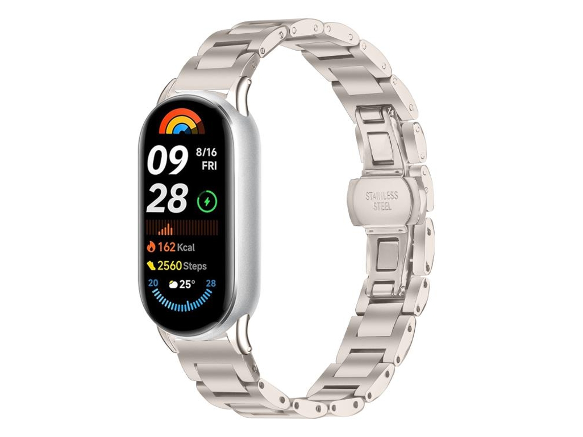 Pulsera para Xiaomi Smart Band 10/9/8 - Acero inoxidable delgado - Cierre de mariposa