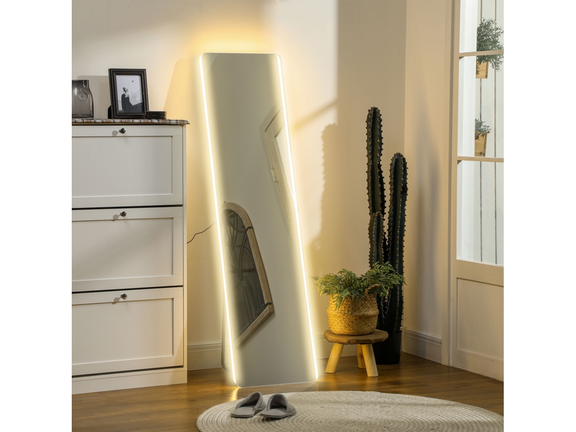 Espejo LED de cuerpo entero de 150 cm con ajuste táctil