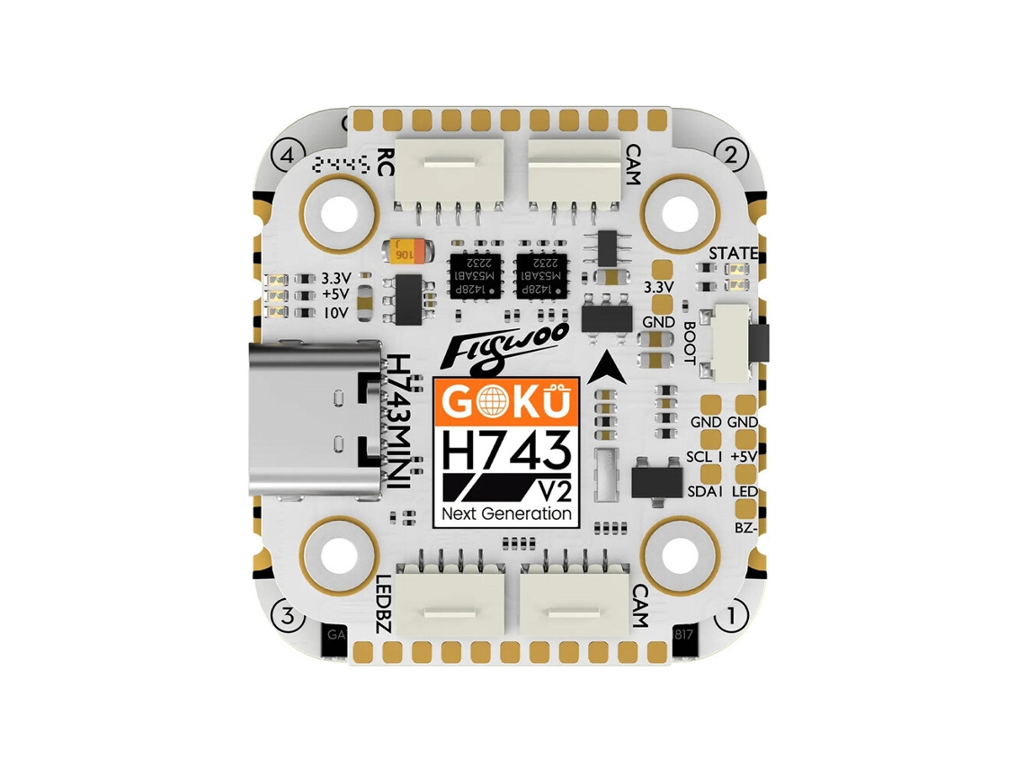 Goku H743 Pro Mini 45a Stack20x20mm Flywoo Goku H743 Pro Mini Fc Am32 45a 32bit 128k Esc Stack Drones Fpv Dji O4 / O4 Pro