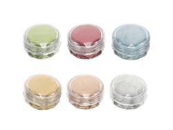 6 Cajas De Glitter Para Arte De Uñas Manicura Material Plástico Y Glitter Decoración De Uñas Para Mujeres 3,00x3,00x1,50cm Como Se Muestra