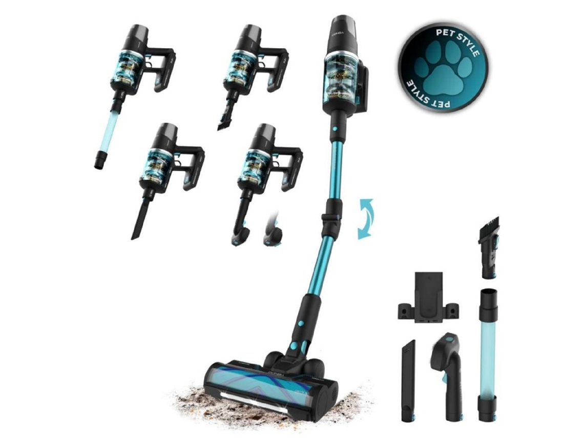 Cecotec Aspiradora Escoba Sin Cable Conga Rockstar Rx50 Pet Flex. 300aw, 750w, 30kpa, Motor Alto Rendimiento, Cepillo Hairless Xl, Autonomía 90mins En Modo Eco, Tubo Flex, Luz Led Y Cabezal Mascotas