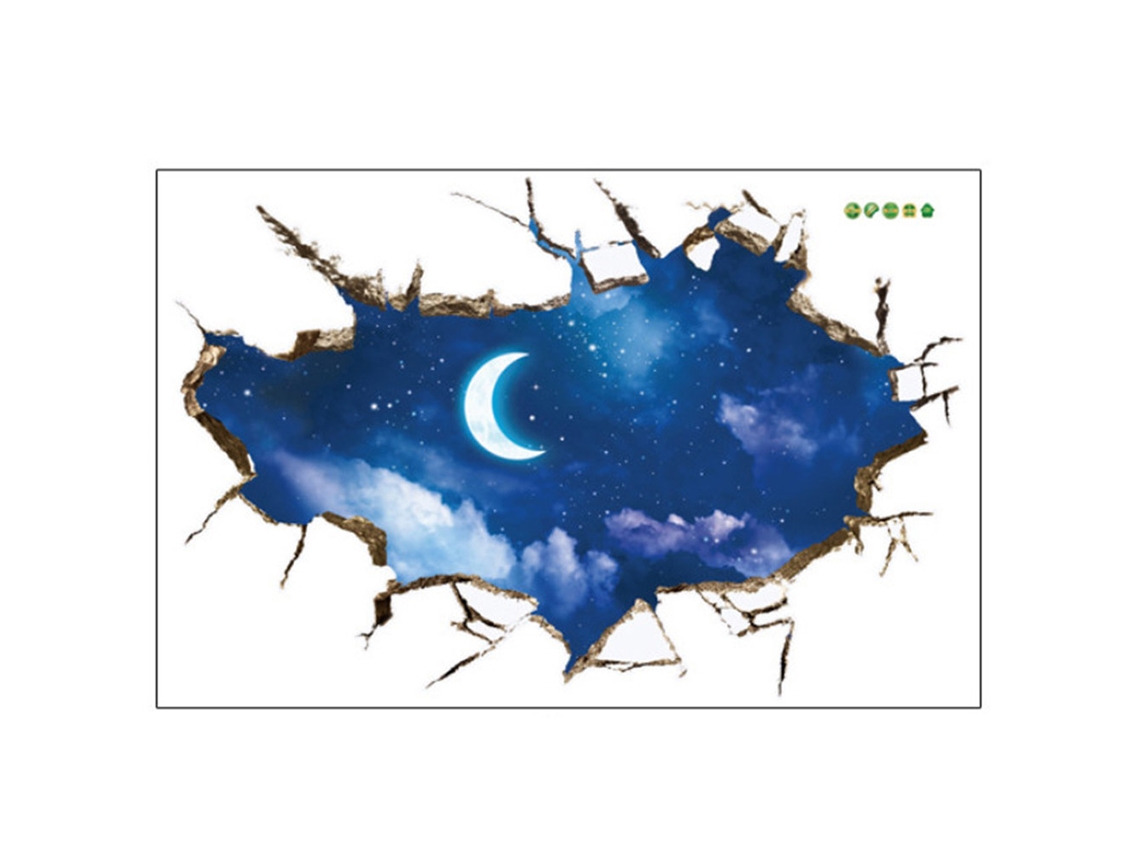 Pegatinas de pared Baok-stickers con diseño de cielo estrellado en 3D para la decoración de fondo del hogar y la oficina.