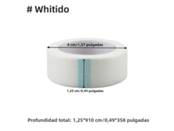 Cinta adhesiva microporosa de papel médico sin látex Mdug (blanca, 1,25 cm, 5 unidades)